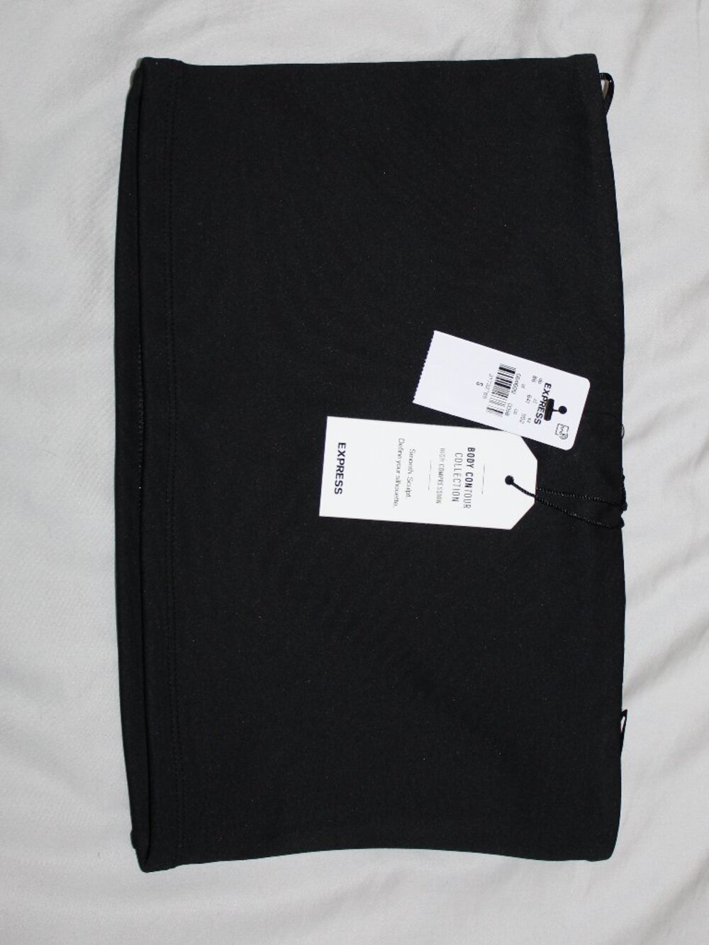Express Women's Body Contour High Compression Cropped Tube Top Black Size Small